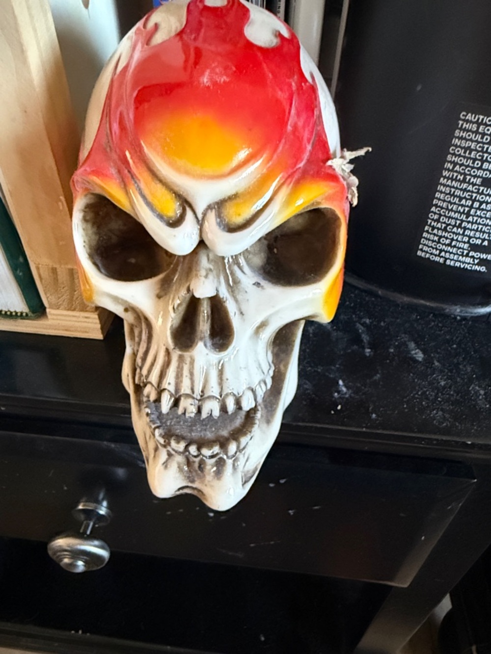 Flame Skull Wall Decor - Red, Orange, Yellow